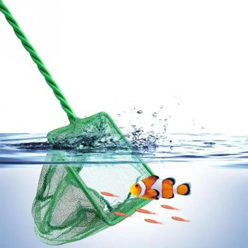 

Aquarium Fish Nets 1Pc Useful Portable Long Handle Square Aquarium Fish Tank Fishing Net Landing Net for Fish~