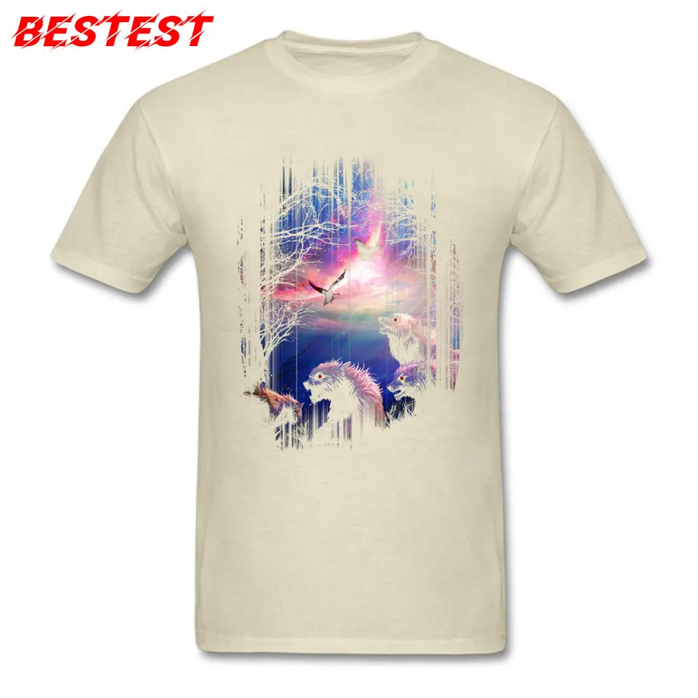 Howling Session V.II T Shirts for Men Custom April FOOL DAY T Shirt Short Sleeve Hot Sale Tops & Tees Round Collar Pure Cotton Howling Session V.II beige