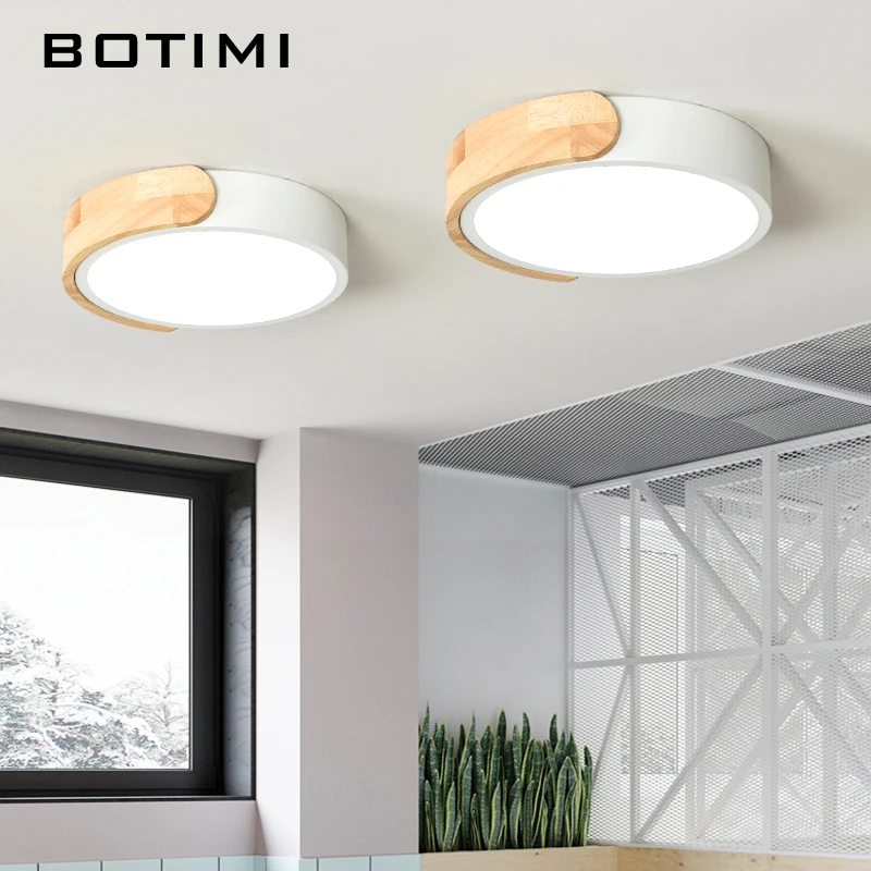 Современные светодиодные потолочные светильники BOTIMI 220 В с металлическим