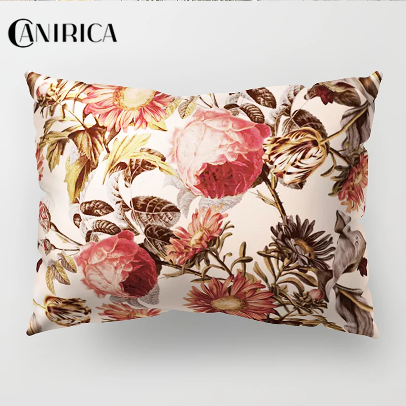 

CANIRICA Luxury Cushion Cover 45x45cm Flower Throw Pillow Case For Sofa Living Room Cushion Cover Spring Home Decor Funda Cojin