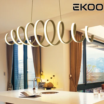 

EKOO Modern Caterpillar Spring LED Acrylic Dimmable Light Pandent light Home Light Fixture