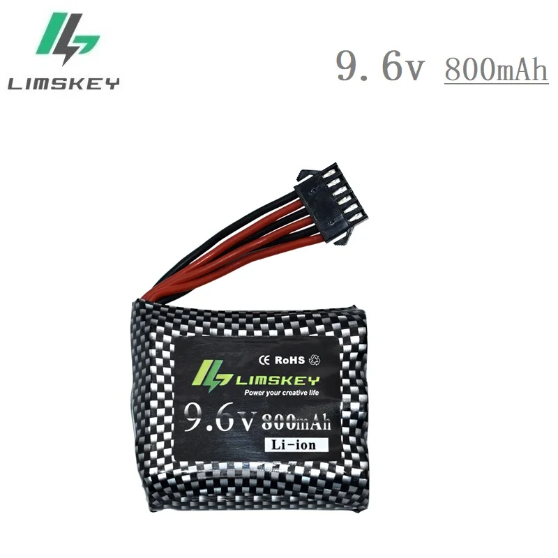 9,6 V 800mAh литий-ионная аккумуляторная батарея для 9115 9116 S911 S912 RC грузовик RC автомобиль аккумулятор 9,6 v Перезаряжаемые батарея