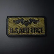 Размер ВВС США: 4,5x9,0 см значки железные нашивки значки вышитая нашивка-аппликация Одежда Швейные принадлежности Декоративные
