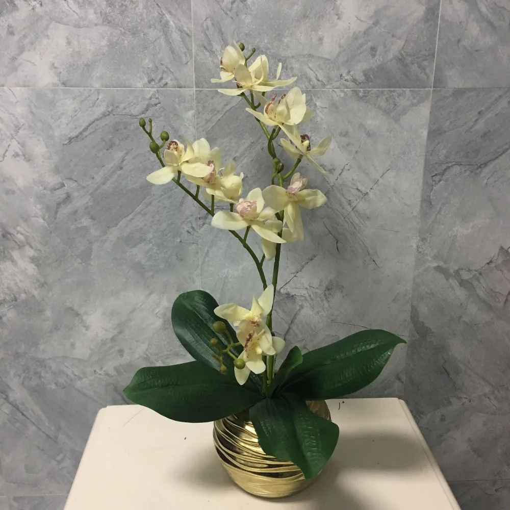 

1pcs real touch latex artificial orchid Southeast Asian orchidee dendrobium high quality artificial flower no vase