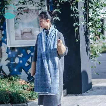 LinenAll scarves 100% cotton hand-woven indigo natural dye x Natural dye/100% hand weaving scarves shawls female or male 30x210
LinenAll scarves 100% cotton hand-woven indigo natural dye x Natural dye/100% hand weaving scarves shawls female or male 30x210