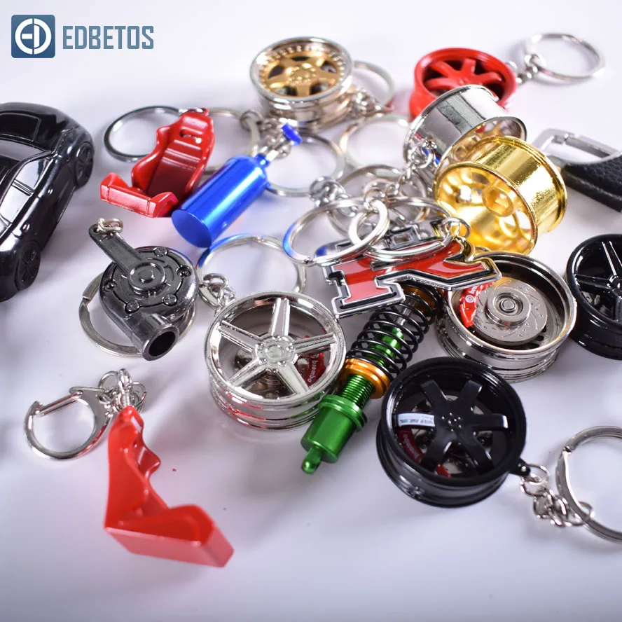 

TE37 Style Key ring Wheel Rim Keychain Brake disc for Car Accessories Auto Part Car Key Ring for Audi Honda Benz BMW NISSAN