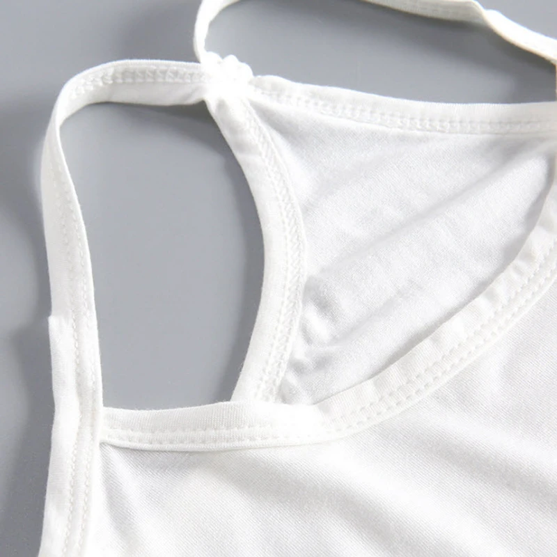 Летняя футболка для девочек майка для малышей От 2 до 13 лет нижнее белье для девочек детская одежда детские однотонные топы без рукавов, цвет черный, серый, GE02