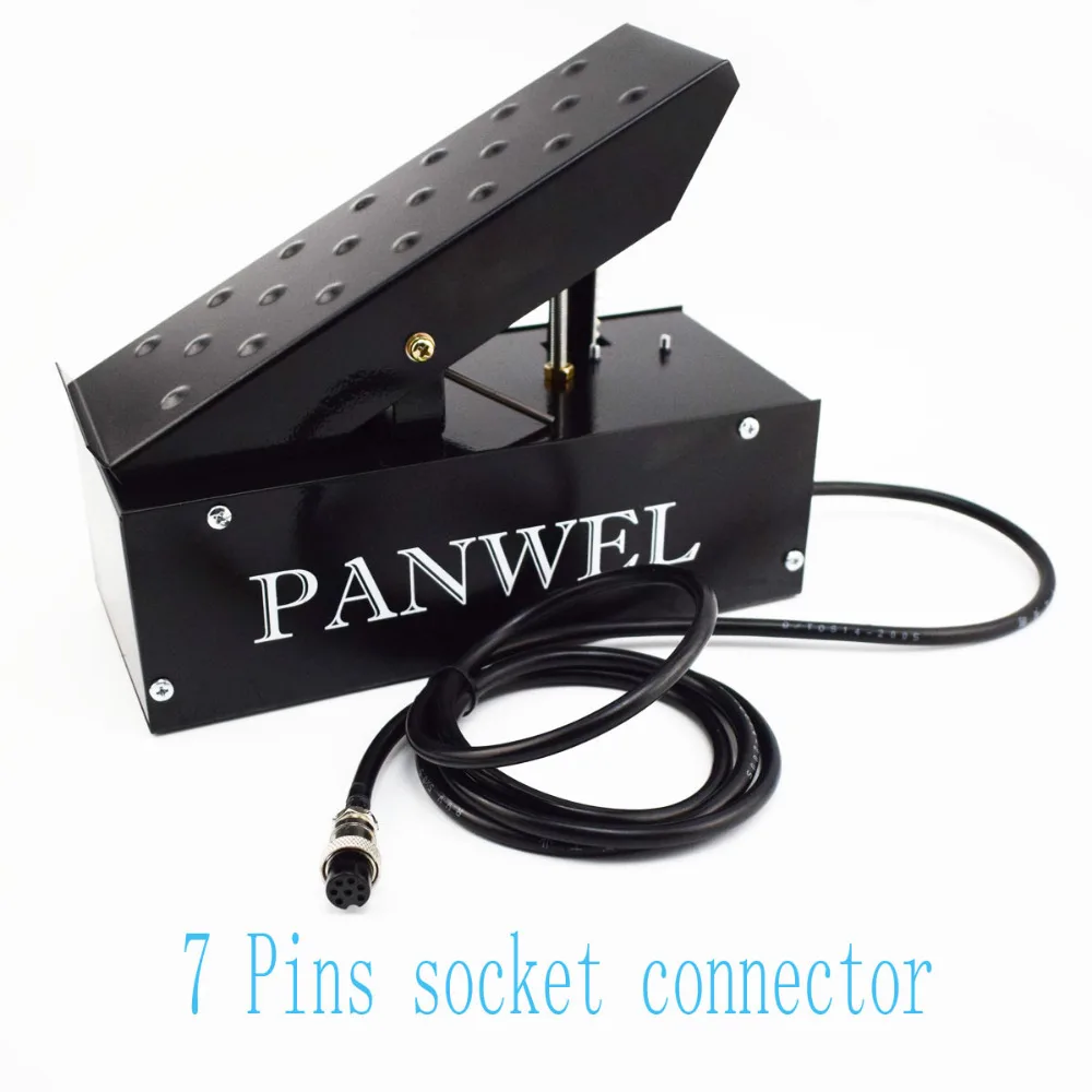 

TIG Welder Current Foot Pedal Controller 7Pins Connector 2.5M Wire Fit TIG WIG Welding Machine Inverter