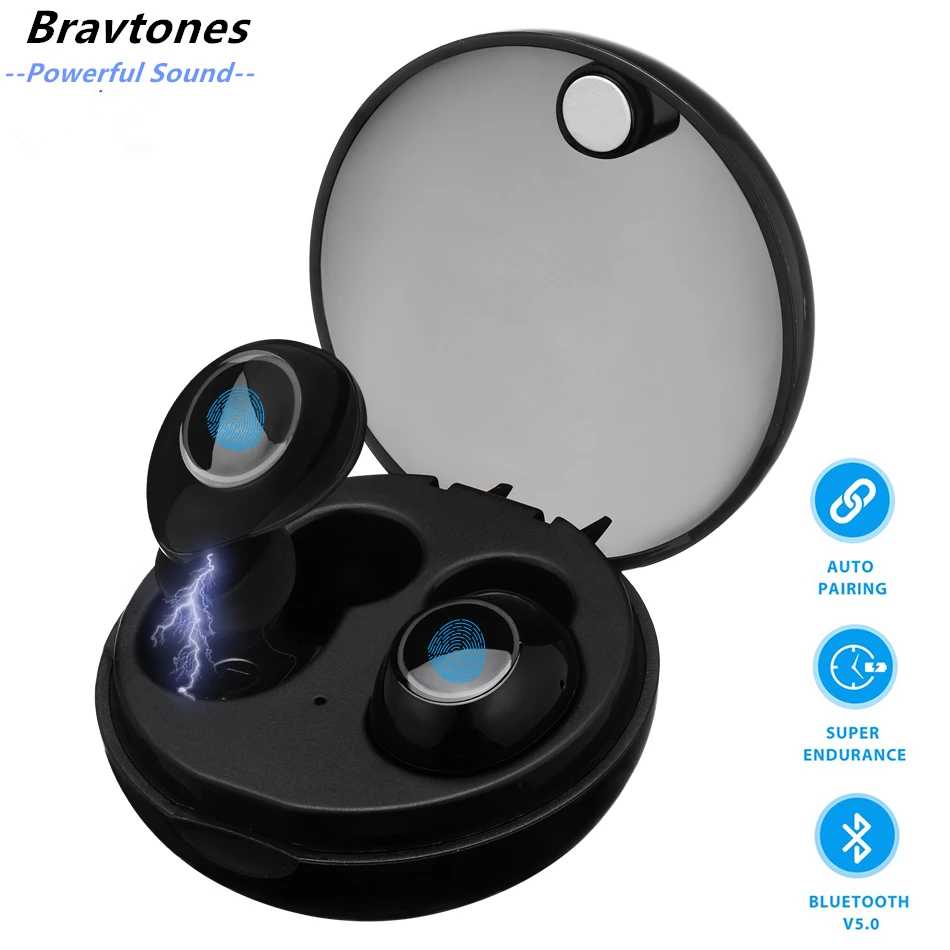 

TWS 5.0 Wireless Headphones 3D Stereo Wireless Bluetooth Earphones Gaming Headset With Dual Microphones and Volume Control