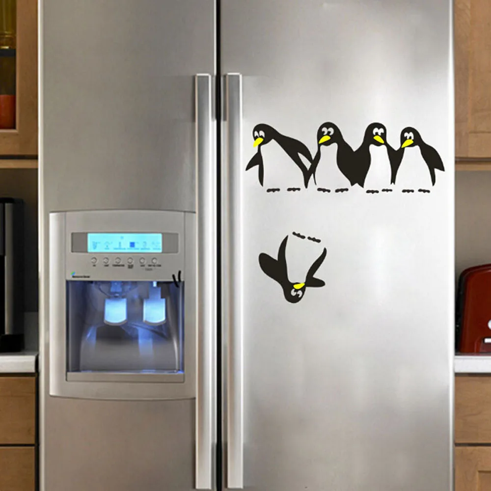 1 шт. Забавный Пингвин кухонный стикер для холодильника наклейки своими руками столовая кухня декоративная наклейка на стену s Home