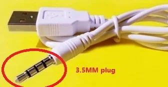 DHL. 300 шт./лот. 2.5 мм или 3.5 мм разъем для USB кабель для зарядки. 2.5 мм/3.5 мм USB MP3 кабель для передачи данных - Цвет: 3  5MM plug to USB