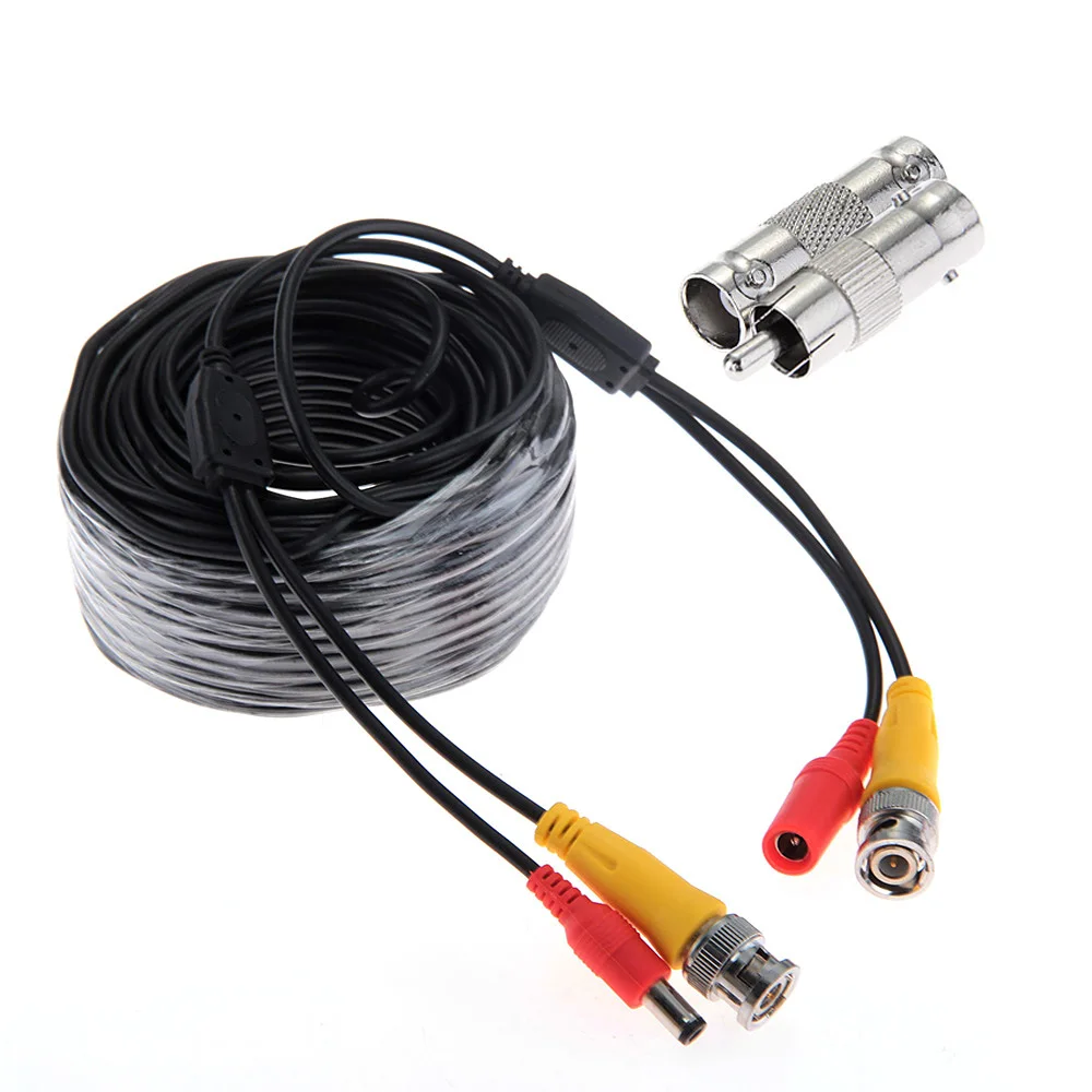 30m 100FT DC Power BNC RCA wire CCTV System DVR Video Surveillance PVC