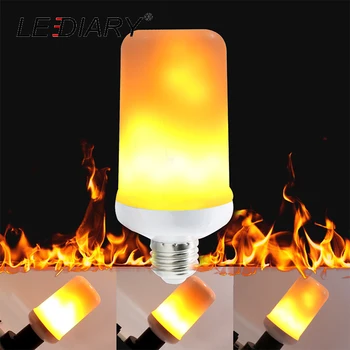 

LEDIARY 100-240V Gravity Sensor E27 5W LED Bulbs 3 Mode Simulate Dynamic Flame Effect Decoration Lamp For Living Room Lighting