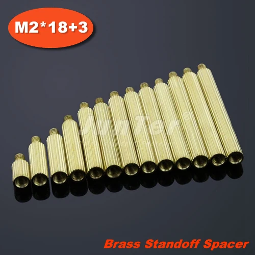 

500pcs/lot Brass Standoff Spacer M2 Male x M2 Female -18mm