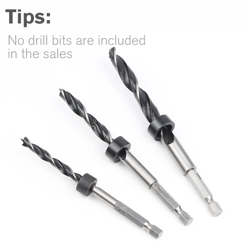 7pcs 3/4/5/6/8/10 / 12mm Drill Depth Retaining Ring Ring Locating Pin Hex Wrench Kit Round Woodworking Screw Clamp Drill Bit 7pcs 3/4/5/6/8/10 / 12mm Drill Depth Retaining Ring Ring Locating Pin Hex Wrench Kit Round Woodworking Screw Clamp Drill Bit
