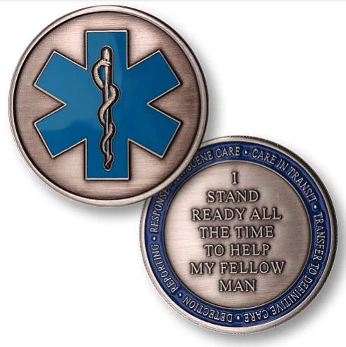 

Emergency Medical Services - EMS Challenge Coin, New style, commemorative round coins, free shipping, 50pcs/lot