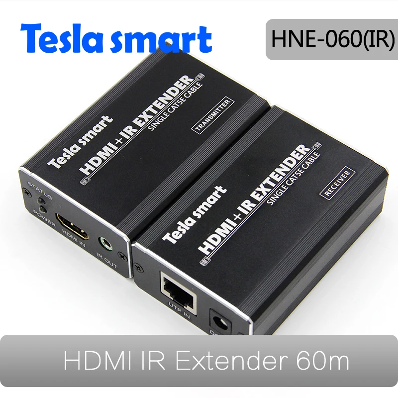 200ft/60 м HDMI Extender более single-wire CAT5e/6 Extender Разъем с ИК-пульт дистанционного управления Поддержка HDTV 1080 P HDCP