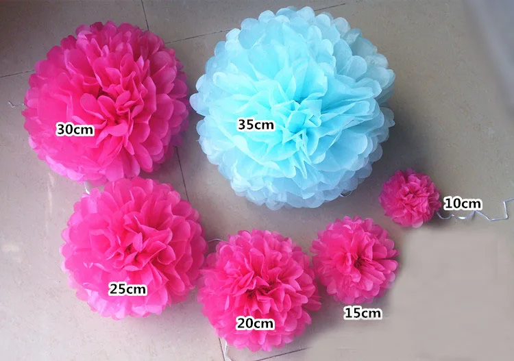 paper pompom flower wedding party decoration peony artificial flower (71)