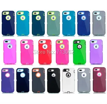

Hybrid pc+Silicone shockproof W/ Build in Screen Protector Heave Duty Case Cover for iphone 7and 7Plus 400pcs\lot free ship DHL