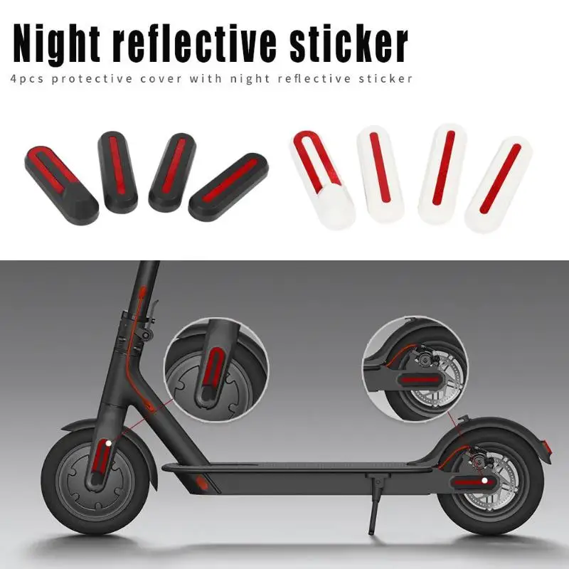 

4pcs Scooter Front Rear Wheel Tyre Cover Hubs Protective Shell Case Sticker For Xiaomi Mijia M365 Electric Scooter Skateboard