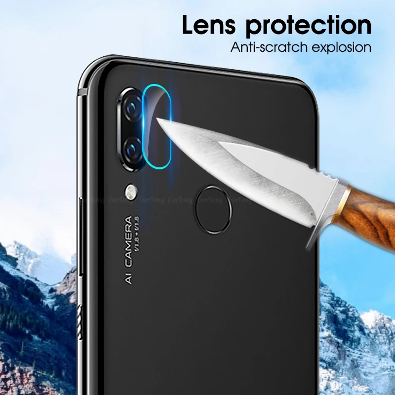 Ультратонкое прозрачное стекло 2 в 1 для Huawei Y6 Y7 2019 Защитная пленка объектива