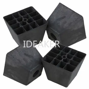 

4PCS Plastic Black Furniture Legs Table Cabinet Sofa Bed Feet 80x98x65mm