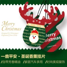 5 шт./лот Санта-Клаус автомобиль Висячие Духи Освежитель Воздуха Санта-Клаус аромат бумаги ванильный одеколон