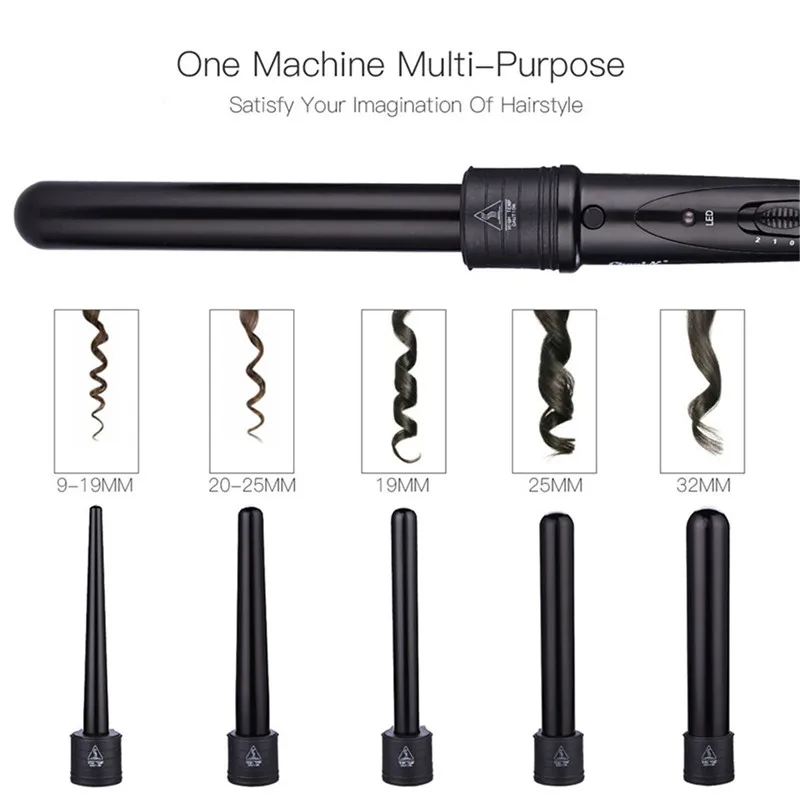  5 in 1 Ceramic Hair Curler 09-32mm Curling Iron Hair Waver Curling Wand Hair Electric Curl Professi