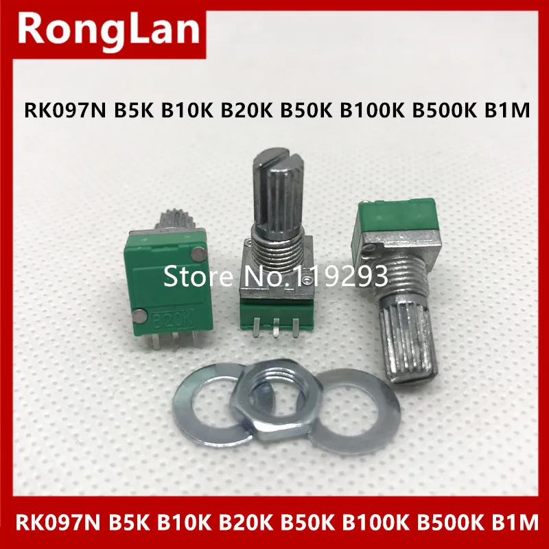 [bella]single-potentiometer-rk097n-b5k-b10k-b20k-b50k-b100k-b500k-b1m-audio-power-amplifier-sealed-potentiometer-3feet-50pcs