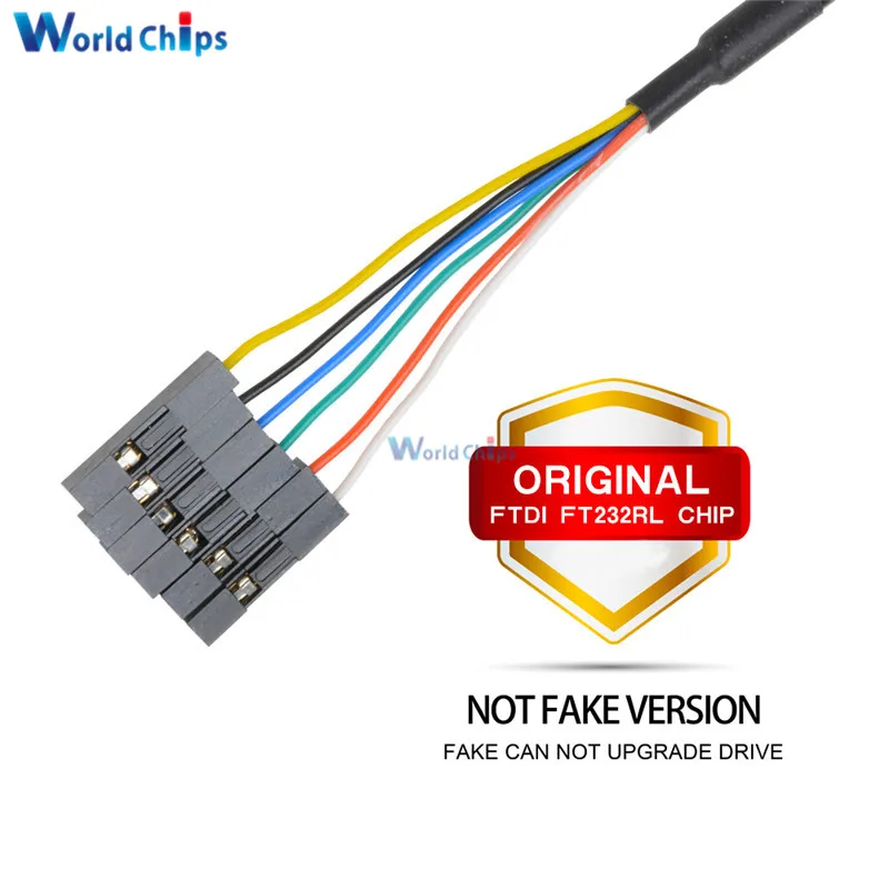 Оригинальный 6PIN FTDI FT232RL USB кабель для TTL RS232 модуль адаптера последовательного