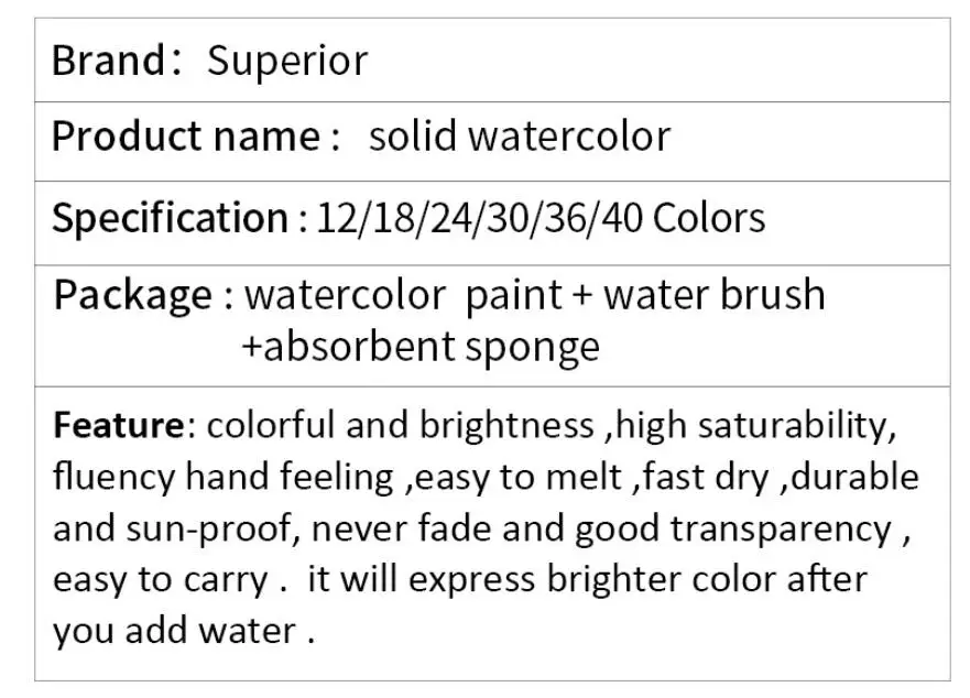 Пигмент Твердые акварельные Краски S комплект Цветные карандаши для рисования Краски акварели товары для рукоделия