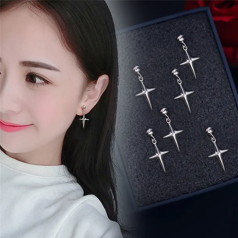 

HOT Star earrings for women 925 sterling silver jewelry tassel jewelry