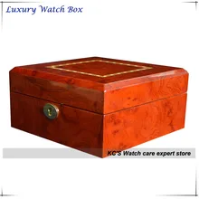 New High Quality 6 Grid Gross Finish Wacth Case Best Gift for Christmas Birthday Gift Wrist Watches Storage Box GC02-LG4-6HZX