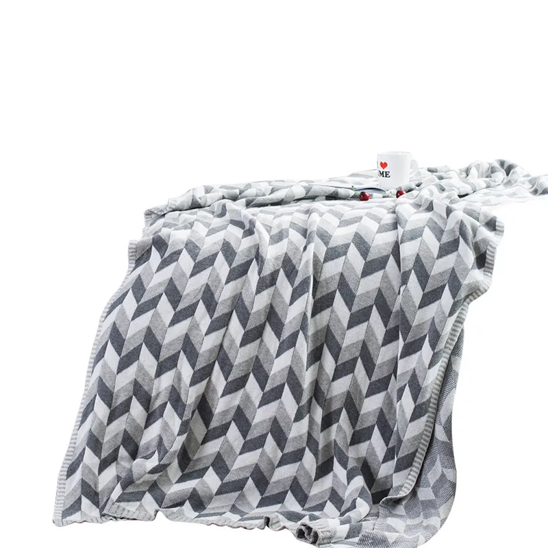 

Rectangle Striped Grade A Hand Wash Adults knitted bed blanket
