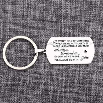 

Lovers Couple Jewelry Even We Are Apart I Always Remember You Dog Tag Pendant Dog Tag Trinket Keychain Car Key Tag Accessories