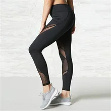 CHRLEISURE черные длинные женские леггинсы сетчатые дышащие штаны из полиэстера леггинсы для фитнеса сексуальные леггинсы для бега размера плюс