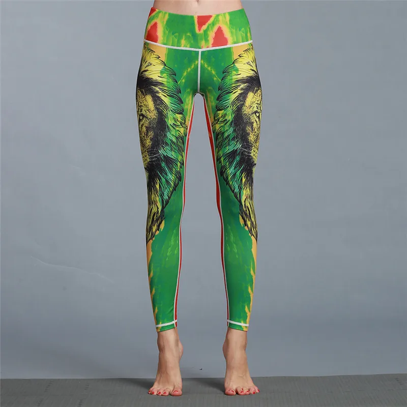 LYNSKEY Tiger Printed Yoga Pant Womens Sports Tights