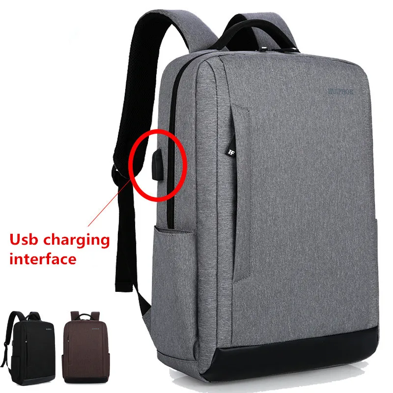 

New 14" 15" Computer Backpack Student Leisure Travel Backpack USB Smart Charger Business Waterproof Breathable Backpack