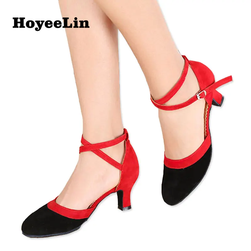 HoYeeLin Dance Shoes Women Closed Toe Ballroom Party Tango Waltz Modern Dancing Heels Shoes Customized Heels