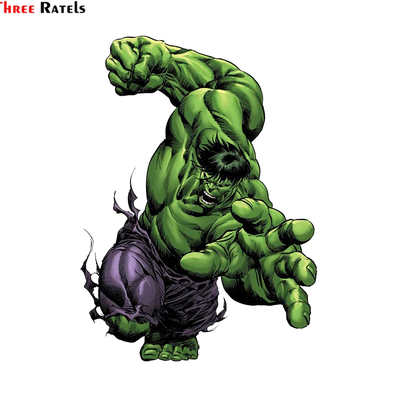 

Three Ratels LCS274# 12.4x17cm Angry Hulk colorful car sticker funny car stickers styling removable decal