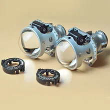Car Light Parts 2 pcs 3.0 inch HELLA 5 HID Bifocal Projector Lens, with bulb adapter D2S D2R D4S D4R
