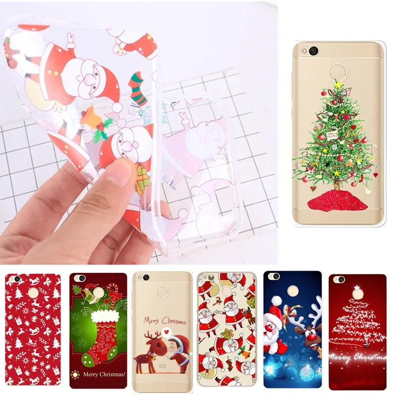 Phone Case For Xiaomi 4X Cases Merry Christmas Santa Claus Cover Coque Mi A1 5X Xiomi Redmi 4A Note 4 Note4X | Мобильные телефоны и