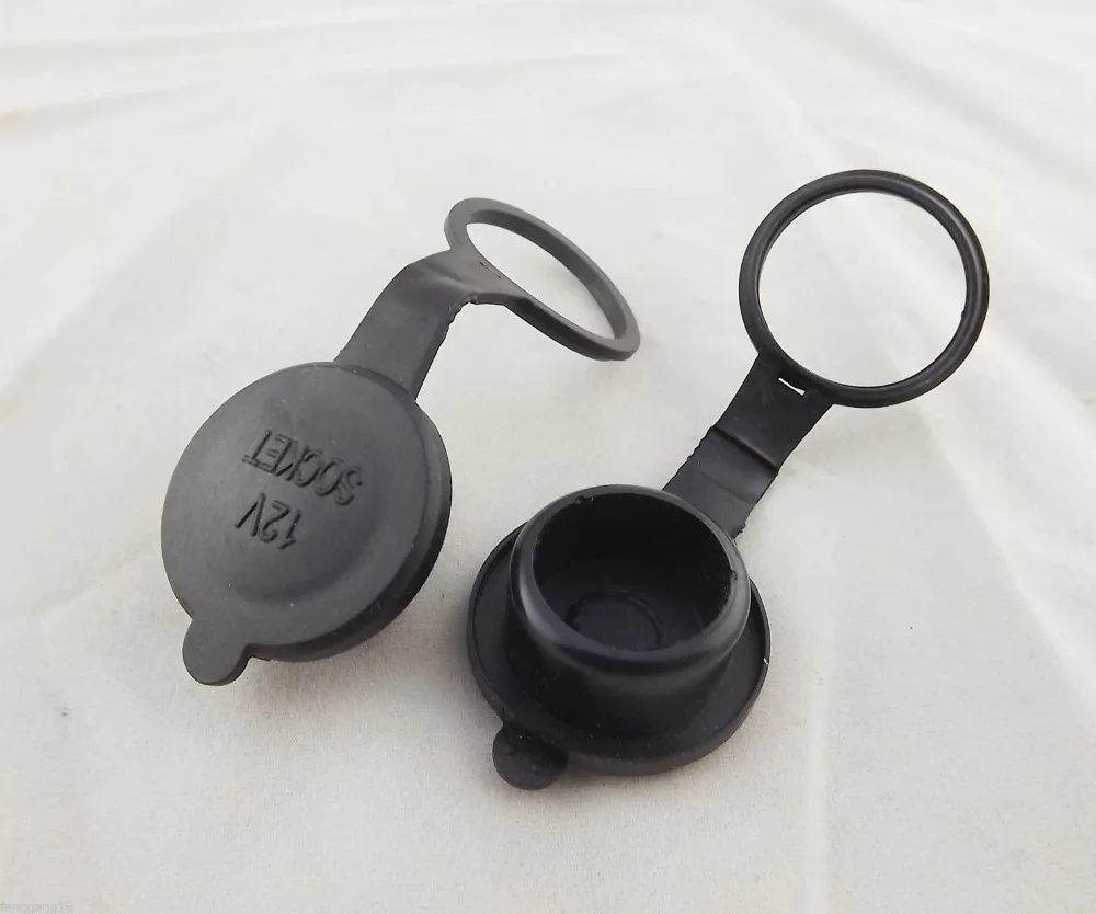 

2pcs Plastic Cigarette Lighter Socket Adapter Dust-proof Waterproof Cover Cap