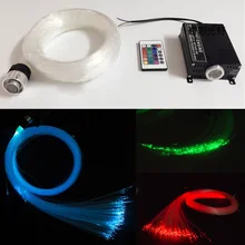RGB 16 Вт красочные LED волоконно-оптический звезда потолок комплект свет РФ Пульт дистанционного управления для дома автомобилей украшения DIY