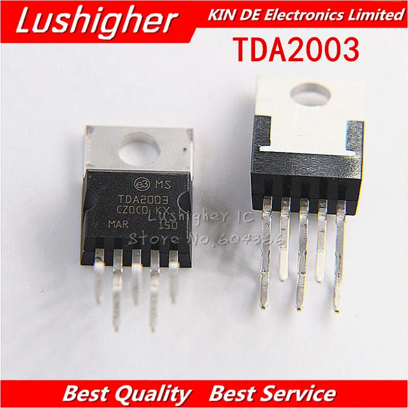 10PCS AUDIO AMPLIFIER IC ST TO-220-5 TDA2003A TDA2003AV