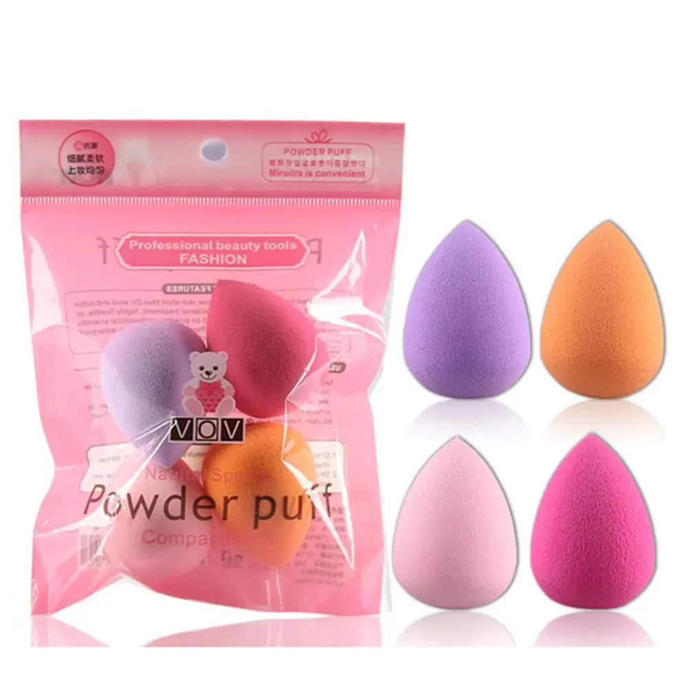 4pcs Makeup Foundation Powder Puff Waterdrop Sponge Liquid Foundation