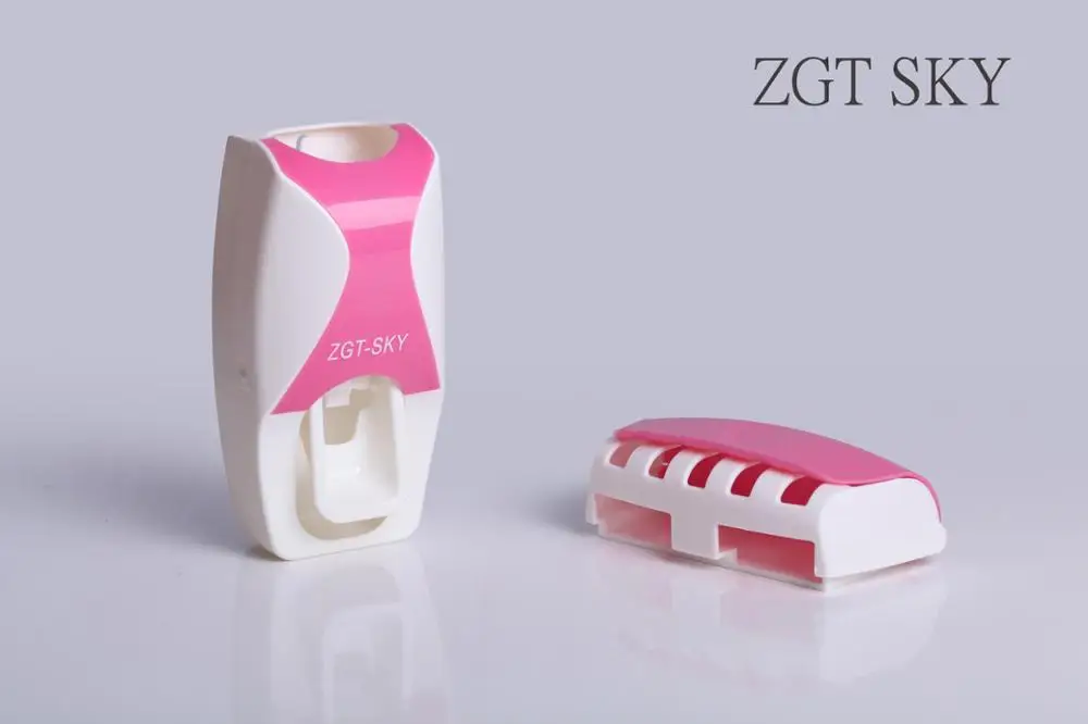 1 Набор 5 Творческий Автоматический Диспенсер зубной пасты, для зубной щетки держатель Пластик ленивый Ванная комната Полки Аксессуары для купания 3 цвета - Цвет: Pink