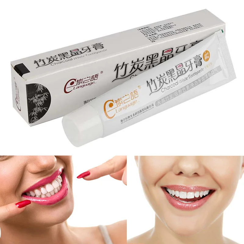 

1Pc 50g Bamboo Charcoal Whiten Improve Gingival Bleeding Soreness Antibacterial Antimoth Lemon Flavor Toothpaste /Toothbrush