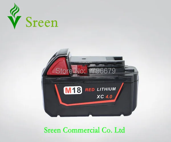 4000mAh Spare 18V Lithium Ion Rechargeable Power Tool Battery Replacement for Milwaukee M18 XC 48-11-1828 M18B2 C18B Li18 M18BX 4000mAh Spare 18V Lithium Ion Rechargeable Power Tool Battery Replacement for Milwaukee M18 XC 48-11-1828 M18B2 C18B Li18 M18BX