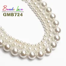 Натуральный белый жемчуг, круглые бусины для изготовления ювелирных изделий, колье, сделай сам, браслет, ювелирные изделия 2/3/4/6/8/мм 15 дюймов